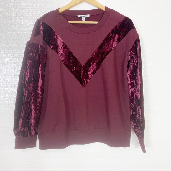 WILLIAM RAST Burgundy Long Sleeve Top Sweats Winter Jewel Neck Top Medium - Picture 5 of 13